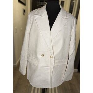 FRNCH Paris Blazer Size M Oversized Pink Textured Single Button NWT